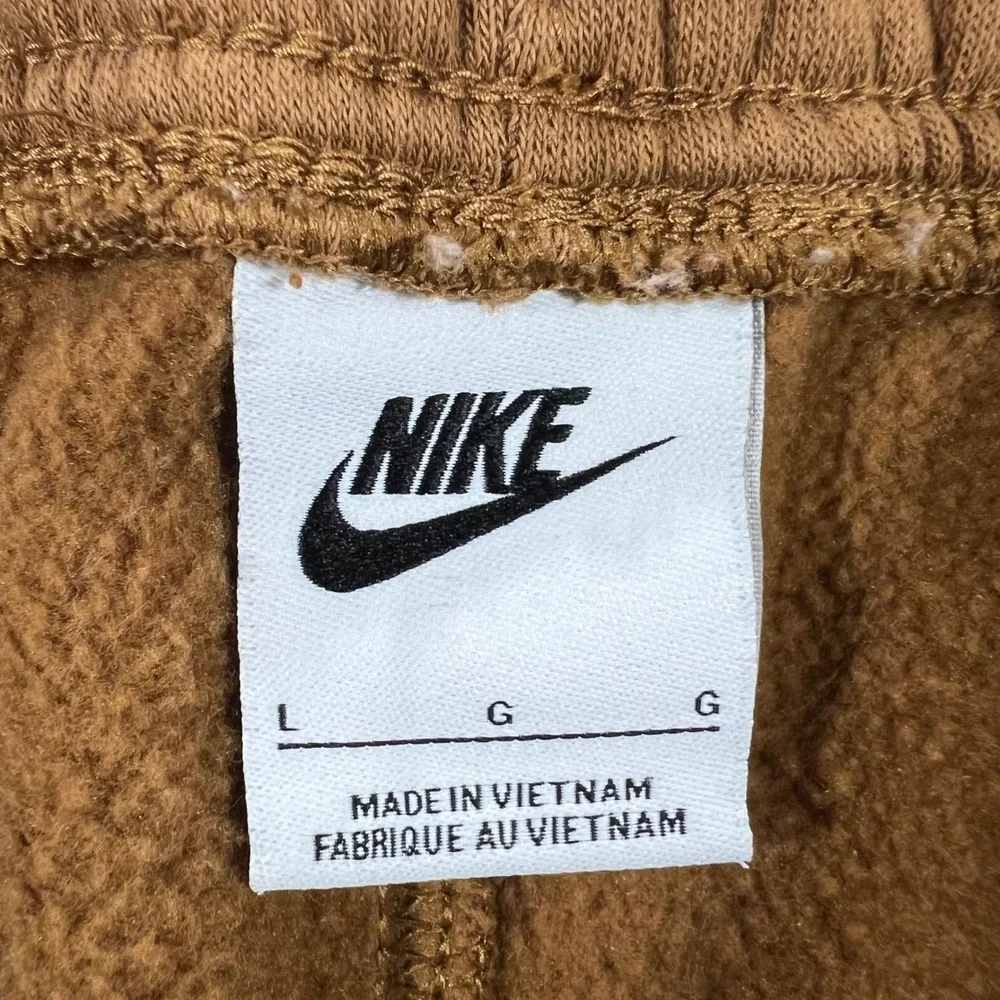 NIKE‎ Sportswear Club Cuffed Fleece Pants Mens Large Brown IM7828-235 Graphic